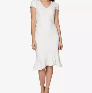 Betsey Johnson white body on silhouette dress
